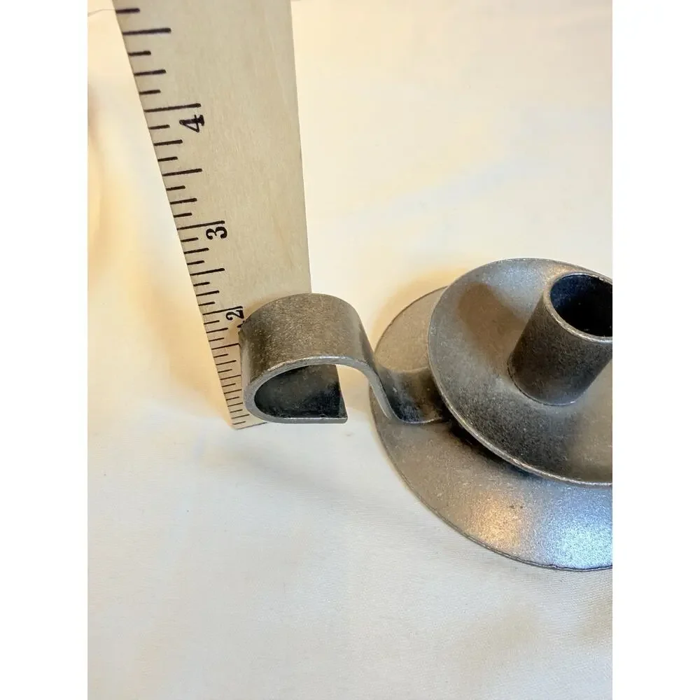 Vintage Hand Forged Iron Colonial Chamber Candle Holder